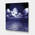 thumbnail image 3 of Designart ' Full Moon Night in Cloudy Sky V ' Nautical & Coastal Canvas Wall Art Print, 3 of 4