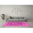 thumbnail image 3 of Ahgly Company Indoor Square Oriental Pink Traditional Area Rugs, 3' Square, 3 of 4