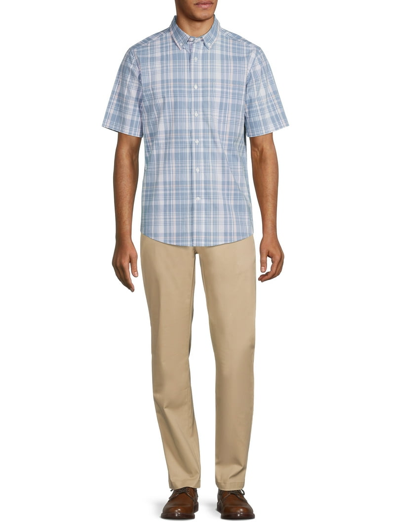 じょーじ George Men's Straight Leg Khaki Pants Sizes 30-52 Cotton