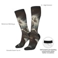 thumbnail image 6 of Fotbe Astronaut Polar Bear Roar print Women's Men's Novelty Crew Socks Cotton Socks Knee High Socks for Walking,Running,Nurses,Pregnancy, 6 of 8
