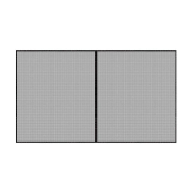 Dsscvnef Garage Screen Door Retractable Fiberglass Mesh Heavy Duty Weighted Bottom Easy Assembly 16x7FT 2 Car Garage Door Screen Kit