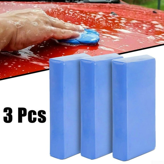 UHUSE Clay Cleaning Bar Car Detailing Waxing Polish Treatment Fine Grade 3PCS Blue