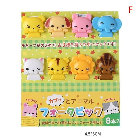 

6/8/10Pcs Fruit Fork Cartoon Mini Animal Household Food Selection Children Snacks Ca Dessert Food Fruit Fork Party Decoration
