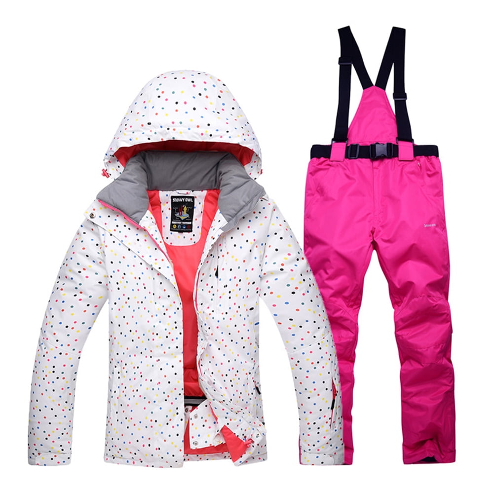 Ski Jacket Pants Set for Women Outdoor Waterproof Warm Ski Suit