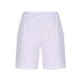 thumbnail image 3 of Tnhcen Women's Solid Color Drawstring Athletic Shorts Elastic Waist Workout Shorts Cotton-Like Stretch Fabric Gym Yoga Casual Comfort Fit S-2XL, 3 of 5