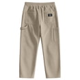 thumbnail image 4 of cocolona Mens Solid Color Casual Corduroy Pants Elastic Waist Straight Wide Leg Workout Gym Pants with Pockets, 4 of 5