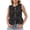 Black, variant on Staron Summer Denim Vest for Women Casual Bow Tie Front Sleeveless V-Neck Tank Top Blouse, Black L