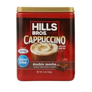 (4 pack) (4 pack) Hills Bros. Sugar-Free Double Mocha Cappuccino Instant Coffee Mix, 12 Ounce Canister