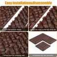 thumbnail image 4 of 44Pcs Interlocking Patio Deck Tiles, 12 x 12in, Waterproof Floor Tiles for Porch, Poolside, Balcony, Backyard, Red Brown, 4 of 9
