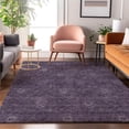 thumbnail image 5 of HomeRoots 665318 8 x 10 ft. Eggplant & Ivory Floral Washable Machine Made Rectangle Area Rug with UV Protection, 5 of 9