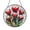Acrylic 3.5 Inch, variant on Stained Glass Red Tulip Round Suncatcher Window Hanging Art Panel for Home Decor Lovely Spring Display