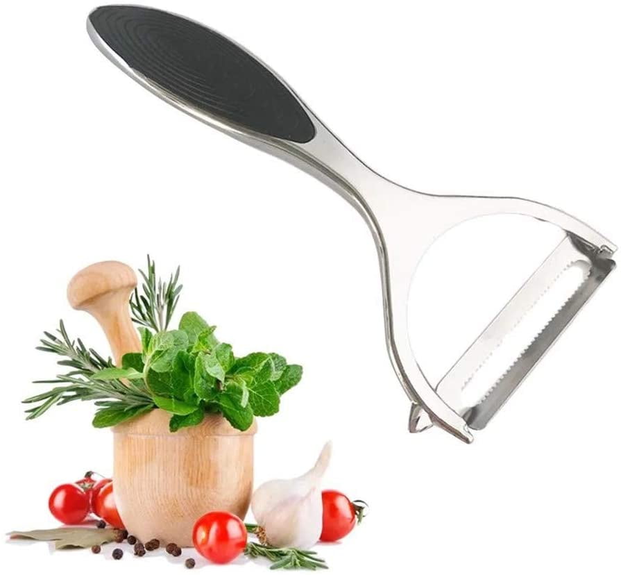 Veggie Peeler 2-Piece Julienne Peeler Set - Y-Shaped Veggie Slicer & Potato Peeler With Non-Slip Handles Cucumber Slicer