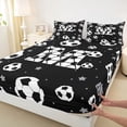 thumbnail image 4 of Erosebridal Kids Football Print Letter M Bed Sheets,Soccer Ball Games King Sheets For Ball Boys 4-Piece, 4 of 6