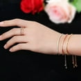 thumbnail image 3 of 6Pcs Gold Plated CZ Stone Ring Bangle Bracelet Jewelry Sets for Women, 3 of 9