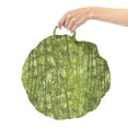 thumbnail image 2 of Forest Round Floor Cushion with Handle, A Clutter of Woodland Tree Branches Leaves Theme of Plantation, Decorative Pillow for Living Room & Dorms, 18" Round, Olive Green Pastel Green, by Ambesonne, 2 of 4