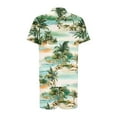 thumbnail image 4 of cllios Men's Hawaiian Outfits 2 Piece Shorts Sets Short Sleeve Button Down Shirt and Shorts Set Beach Tracksuits, 4 of 5