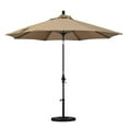 thumbnail image 2 of Pemberly Row Skye 9' Black Patio Umbrella in Olefin Terrace Sequoia, 2 of 2
