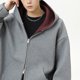 thumbnail image 1 of MHFRRA Sudadera con Capucha de Estilo Pesado para Otoño, con Forro En contraste, Chaqueta Corta Deportiva, Ropa Informal para Exteriores Gris, 1 of 7