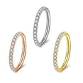 thumbnail image 5 of Rhinestones-Inlaid Seamless Ring – Multi-Functional Nose Ring, Earring & Body Piercing Hoop, 5 of 9