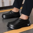 thumbnail image 2 of Waterproof Garden Clogs for Women Men EVA Slip On Mules with Arch Support Thick Bottom Non Slip Air Cushion Outdoor Home Sandals（Black，Size 7.5), 2 of 7