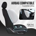 thumbnail image 6 of Coverado Car Seat Covers, Faux Leather with Mesh Fabric Front Car Seat Protectors, 4 Pieces Universal Fit for Most Cars SUV Trucks, Black& Light Green, 6 of 10