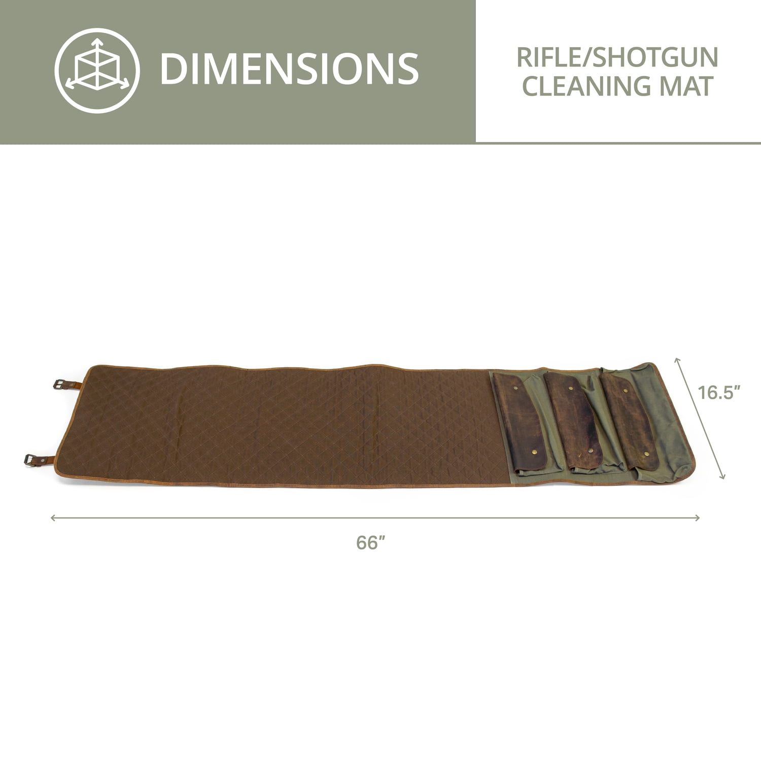Outdoor Leisure Products Model CT10007 Canvas and Leather Gun Cleaning Mat