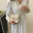 thumbnail image 3 of Firefly Hope Stylish Woven Purse - Lightweight & Spacious, Perfect for Vacations-White, 3 of 4