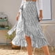thumbnail image 4 of Faldas Midi De Verano Faldas midi divididas irregulares para mujer Falda bohemia con estampado floral de gasa (Blanco XL) Cgtredaw para Mujer Blanco T XL, 4 of 5