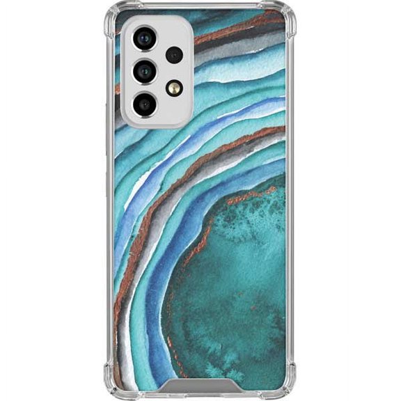 Skinit Geode Turquoise Watercolor Geode Galaxy A53 5G Clear Case