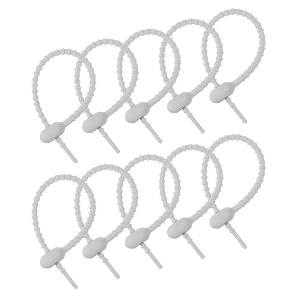 Reutilizables Cremallera Bridas, 7 Pulgadas Silicona Bridas Bolsa Clips, Multiuso Silicona Bridas, Cables Bridas, Pan Brida, Doméstico Retorcidas Bridas(Gris Paquete de 30)