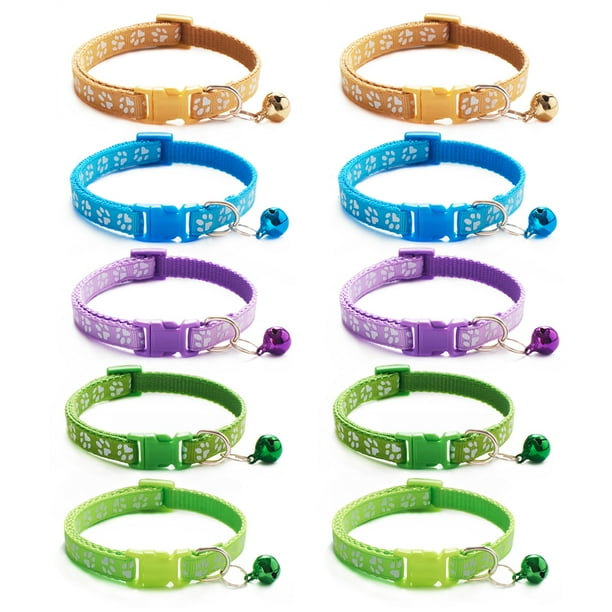 Ameolela Puppy ID Collars Identification Whelping Soft Nylon Adjustable Breakaway Safety Litter