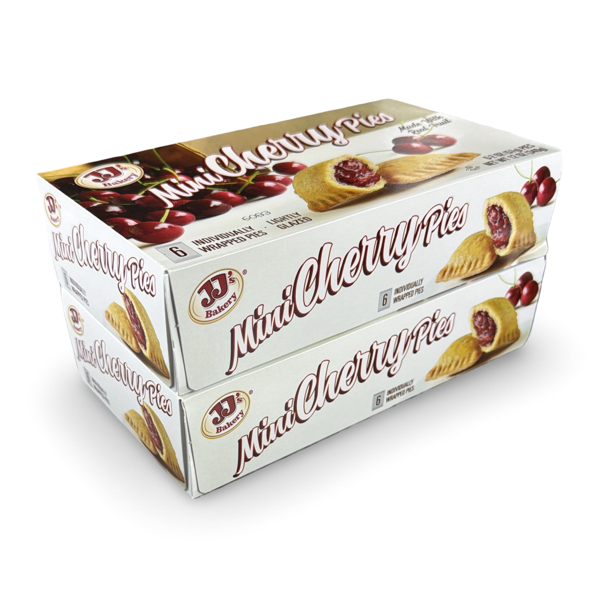 JJ's Bakery Mini Apple and Cherry Fruit Pies, 4 Boxes, 24 Pies Total