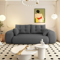 Lazy Sofa Couch, 78.7" Multi-Functional Foldable Sofa Bed, 3-in-1 Teddy Fabric Foam-Filled Sleeper Sofa Bed for Living Room,Guest Bed,Playroom