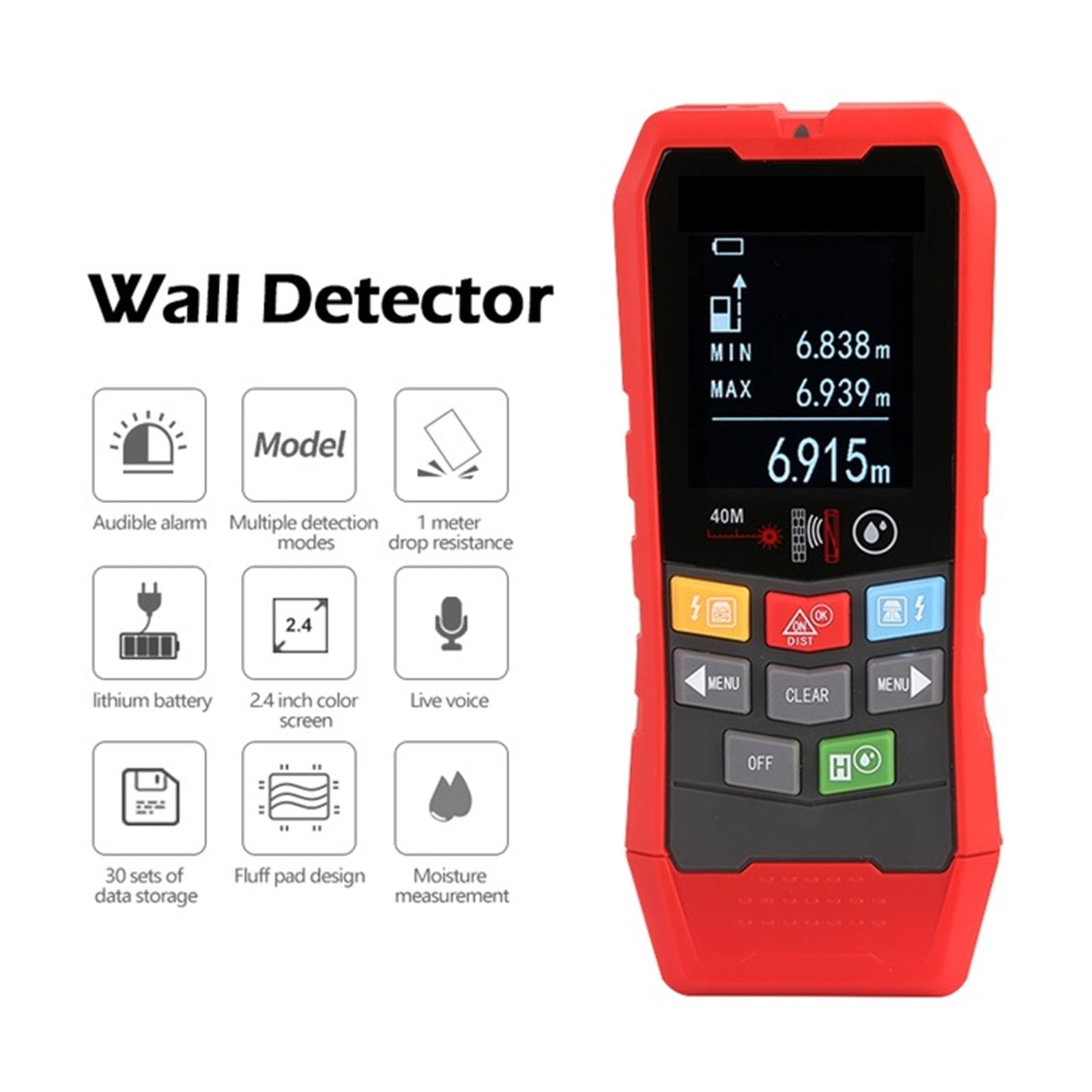 Wall Scanners; 4-in-1 Detection Of AC/metal Objects/wood/cable/li-ion Battery Powered ,Accurate and Quick - 387S_0