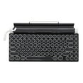 thumbnail image 1 of Clavier Machine à Écrire, Touches Rondes/rétroéclairé Blanc/compact 75 % Disposition Clavier pour Windows/Mac/PC/Ordinateur Portable (Noir), 1 of 6