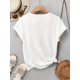thumbnail image 2 of Summer Versatile Women'S Short-Sleeve T-Shirt, Fresh Collegiate Style Loose T-Shirt for Women, Featuring a Butterfly Floral Bicycle Print., 2 of 6