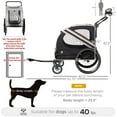 thumbnail image 2 of Aosom 2-in-1 Pet Bike Trailer for Small Dogs, Road-Visibility Bicycle Stroller, Weather-Strong Bike Wagon Trailer Sidecar Attachment, Red, 2 of 11