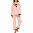 thumbnail image 2 of MVRLSH Pajamas For Women Set Winter Flannel Coral Fleece Pajama Set Thickened Warm Cozy Loungewear Popular Aesthetic Sleepwear Pink M-Xxl, 2 of 5
