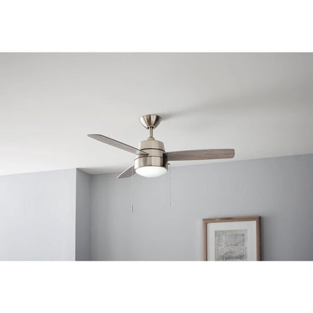 Caprice 44 in. Integrated LED Indoor Brushed Nickel Ceiling Fan with Light Kit