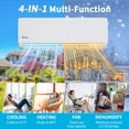thumbnail image 3 of Ktaxon 2 Zone 12000 + 18000 BTU WIFI Mini Split AC/Heating System,20 SEER2+21 SEER2 ,27000 BTU Ductless Split Air Conditioner with Pre-Charged Condenser, Heat Pump & 25Ft Line Set, 208-230V, 3 of 11
