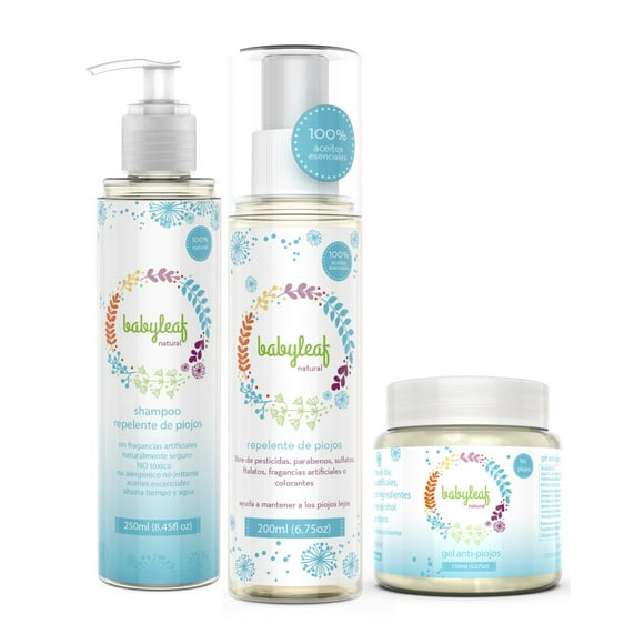Set repelente Natural Babyleaf Gel repelente y champo