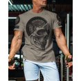 thumbnail image 3 of Gymish SkullPlate Men’s Workout T-Shirt – Skull Weight Plate Gym Shirt, Funny Lifting Tee, Fitness & Bodybuilding Top, 3 of 5