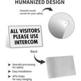 thumbnail image 3 of All Visitors Please Use Intercom Sign 8"x12" - Aluminum Tin Warning for Home Outdoor Garden, High-Visibility Instruction Decor for Property, 3 of 8