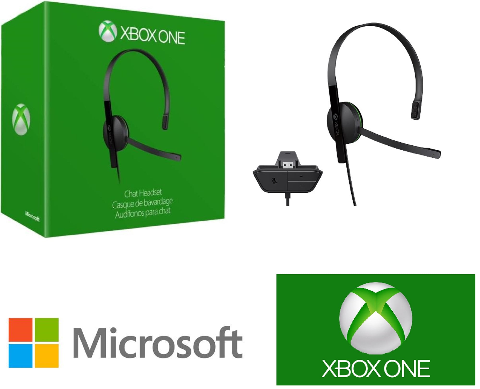 Genuine Official Microsoft Xbox One Chat Headset Walmart Com Walmart Com
