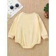 thumbnail image 5 of Douhoow Autumn Baby Boys Girls Rompers Letter Print Long Sleeve Pullover Jumpsuits 0-24M, 5 of 9