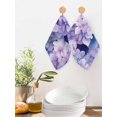 thumbnail image 2 of Spring Purple Hydrangea Kitchen Dish Towels for Drying Dishes Set of 4, Country Flowers Garden Plants Waffle Weave Microfiber Hand Tea Bathroom Towels Quick Dry & Absorbent Towel 12x12, 2 of 7