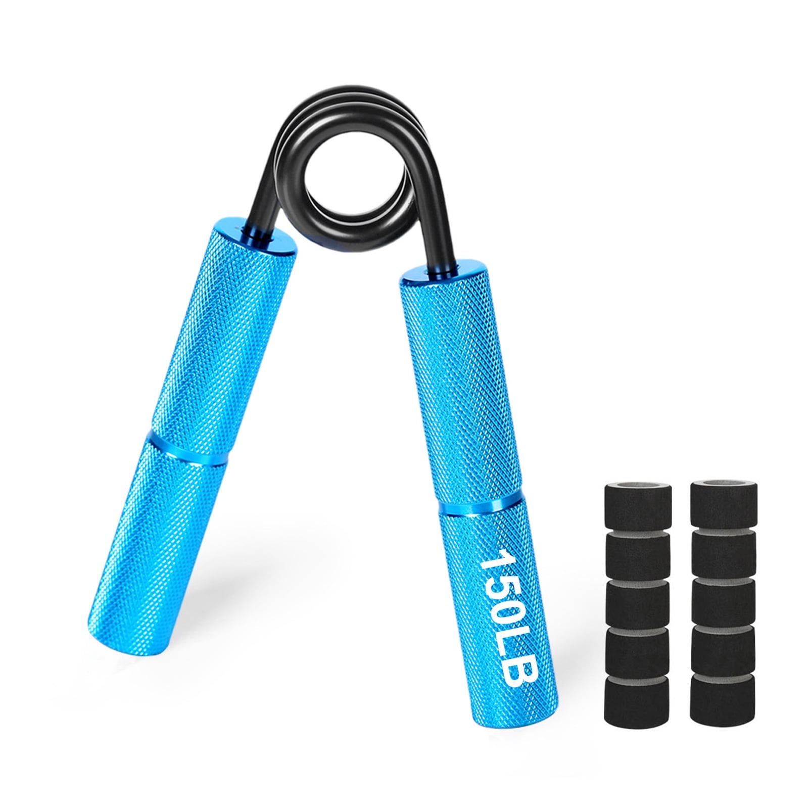 Opolski Grip Strength Trainer Ergonomic Design Non-slip 200LB Resistance Muscle Recovery Compact Size Heavy-Duty Hand Gripper Finger Forearm Trainer for Men Blue