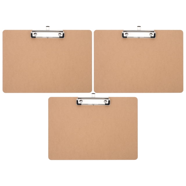MasteelfCA 3Pcs Portable Clipboard Writing Board Office Hardboard Writing Support Board Document Clip