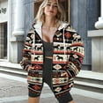 thumbnail image 3 of FOR U DESIGNS Aztec Southwest Zip Up Hooded Jacket Women Oversized Cardigan Hoodies Size XS Hooded Sweatshirt Women with Front Zipper Lightweight Long Sleeve Activewear, 3 of 7