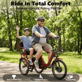 thumbnail image 4 of NOMIGO Two-Seat Electric Tricycle for Adults, Foldable 3 Wheel E-Bike for Errands with Rear Seat, Large Baskets and 48V Battery, 4 of 10